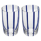 Jogo 2 Copos Altos Vidro Azura 450ml Azul Wolff