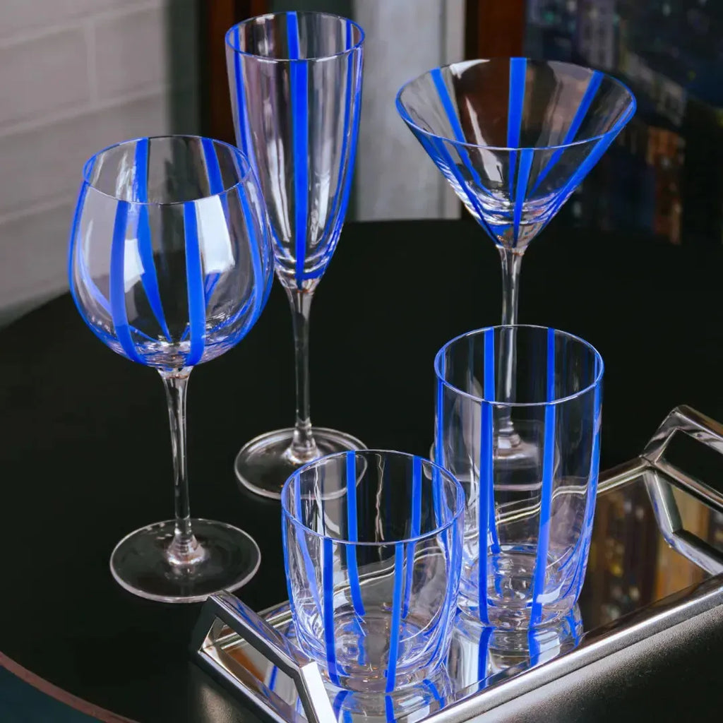 Jogo 2 Copos Altos Vidro Azura 450ml Azul Wolff