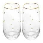 Jogo 2 Copos Altos Vidro Dots 300ml