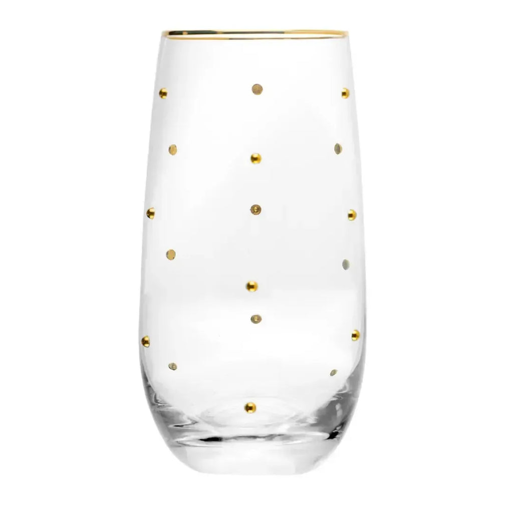 Jogo 2 Copos Altos Vidro Dots 300ml
