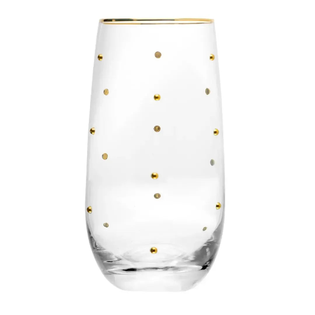 Jogo 2 Copos Altos Vidro Dots 300ml