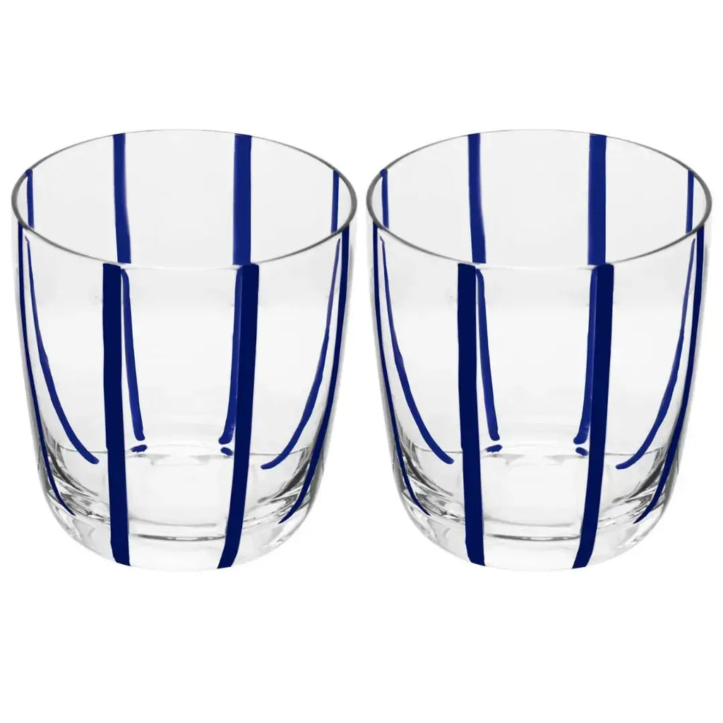 Jogo 2 Copos Baixos Vidro Azura 300ml Azul Wolff