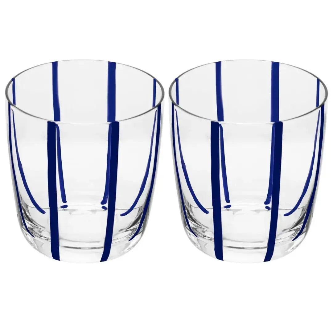 Jogo 2 Copos Baixos Vidro Azura 300ml Azul Wolff