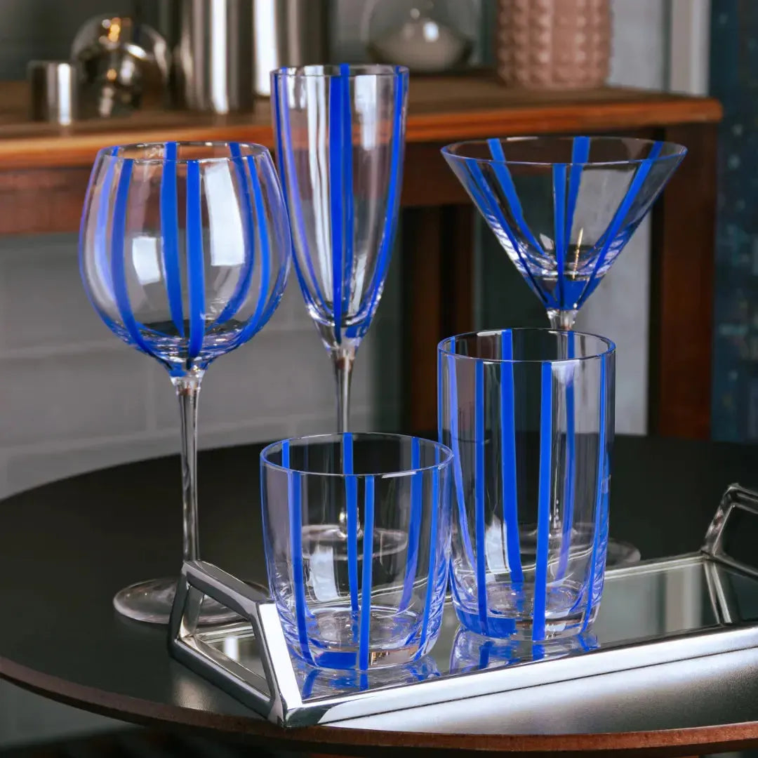 Jogo 2 Copos Baixos Vidro Azura 300ml Azul Wolff