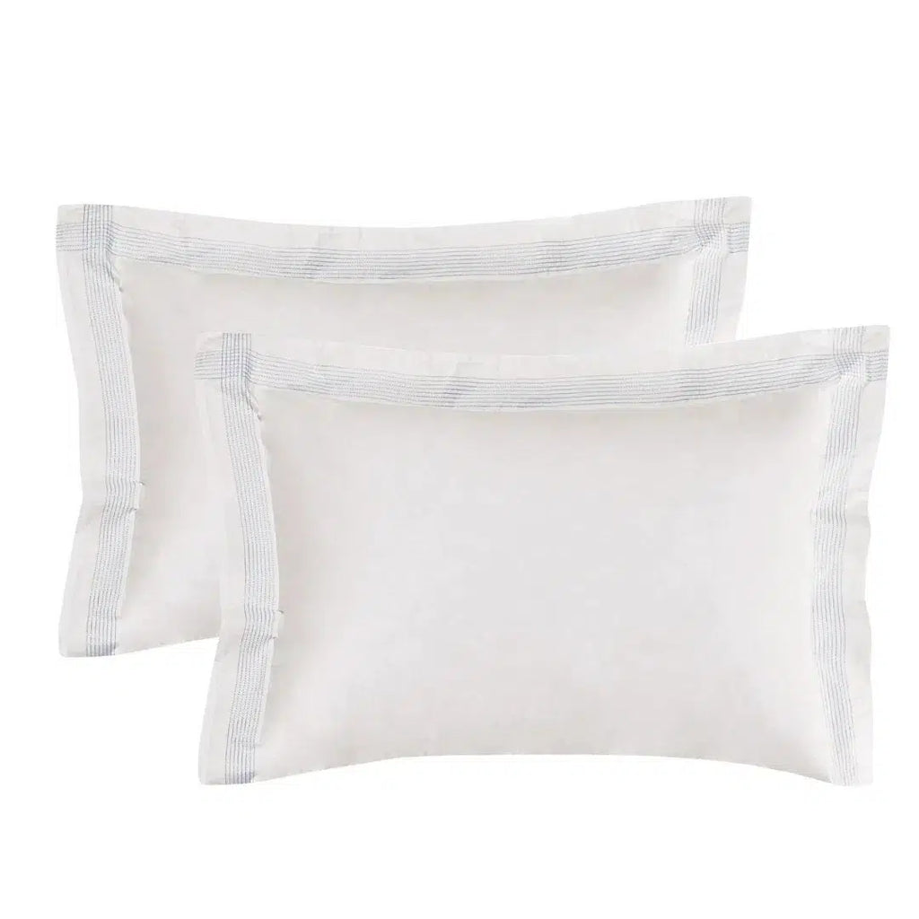Jogo 2 Fronhas Bertoni 200 Fios Percal 100% Algodão Branco 50x70cm Trussardi
