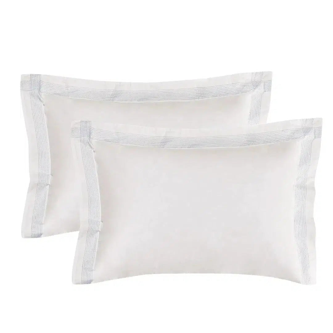 Jogo 2 Fronhas Bertoni 200 Fios Percal 100% Algodão Branco 50x70cm Trussardi