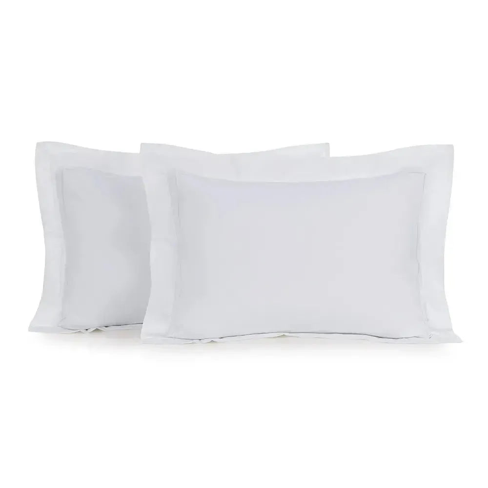 Jogo 2 Fronhas Fiesole 200 Fios Cetim 100% Algodão Branco Trussardi