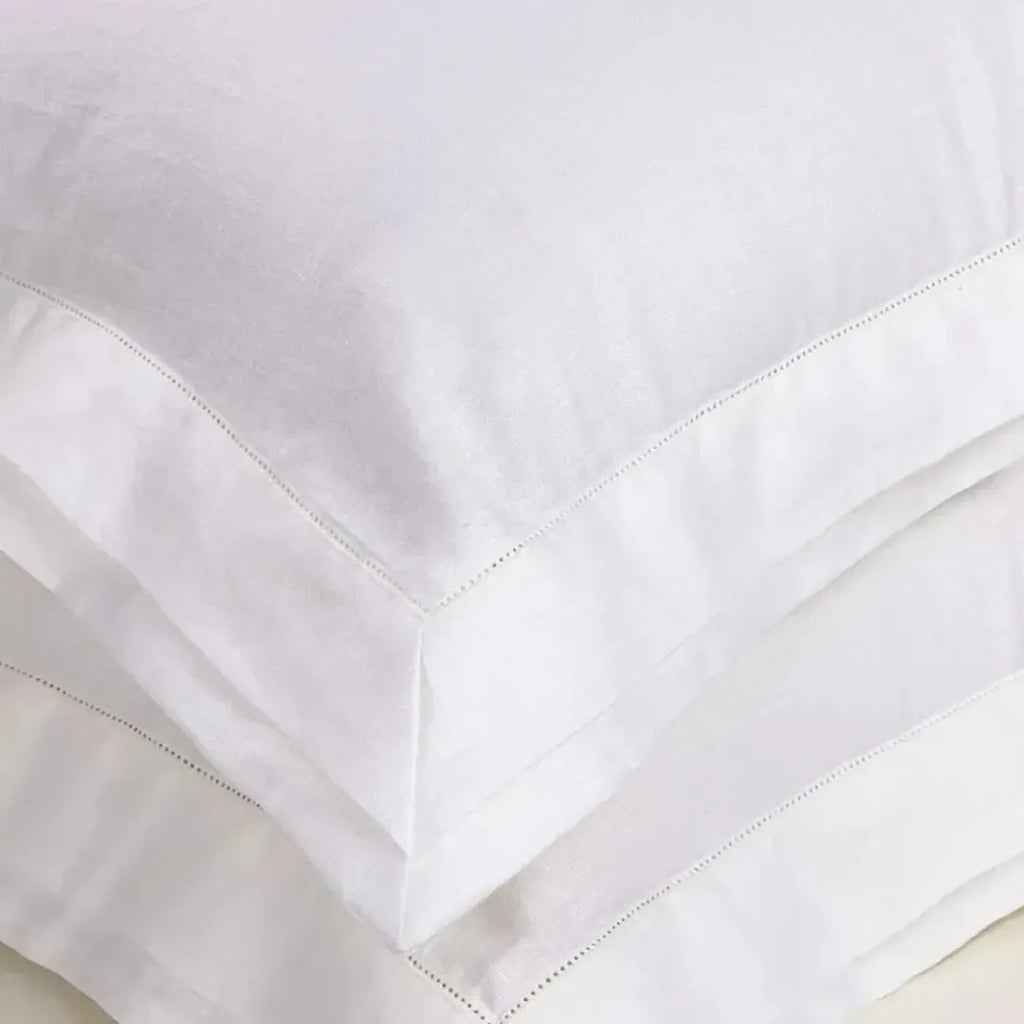 Jogo 2 Fronhas Vasari 100% Linho Branco 50x70cm Trussardi