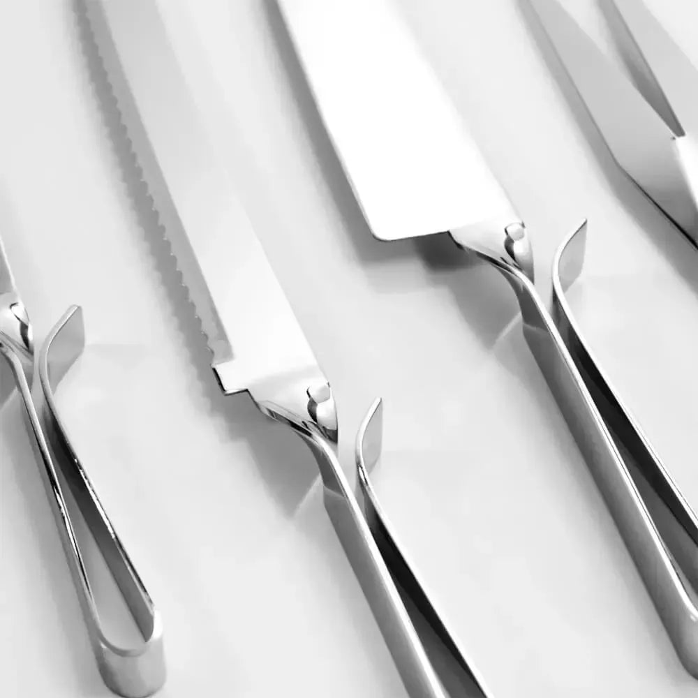 Jogo 2 Peças Faca e Garfo Trinchante para Churrasco Cassino Inox Riva