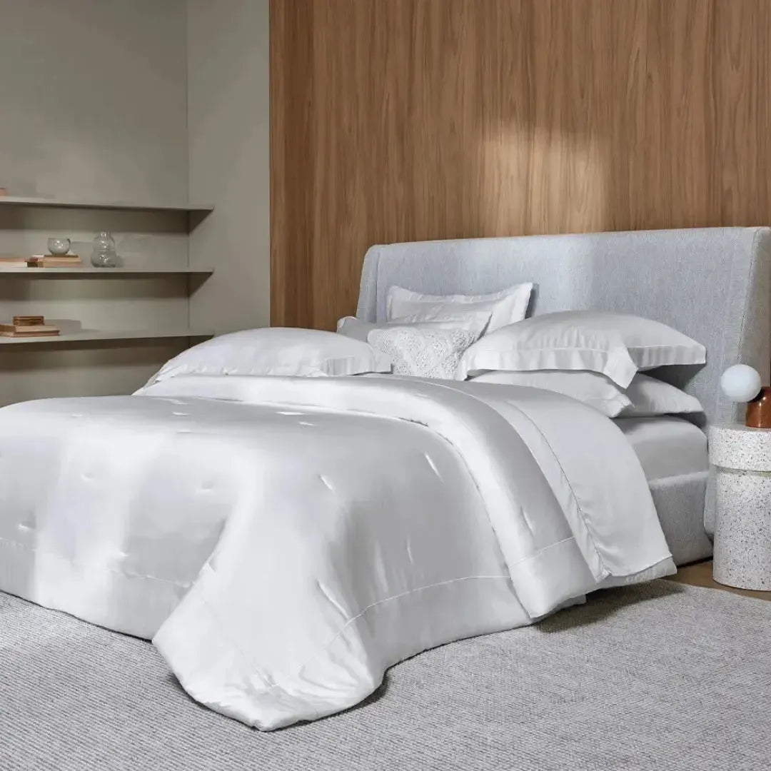 Jogo 2 Super Fronhas Girelli 300 Fios 100% Bambu Branco 50x90cm Trussardi