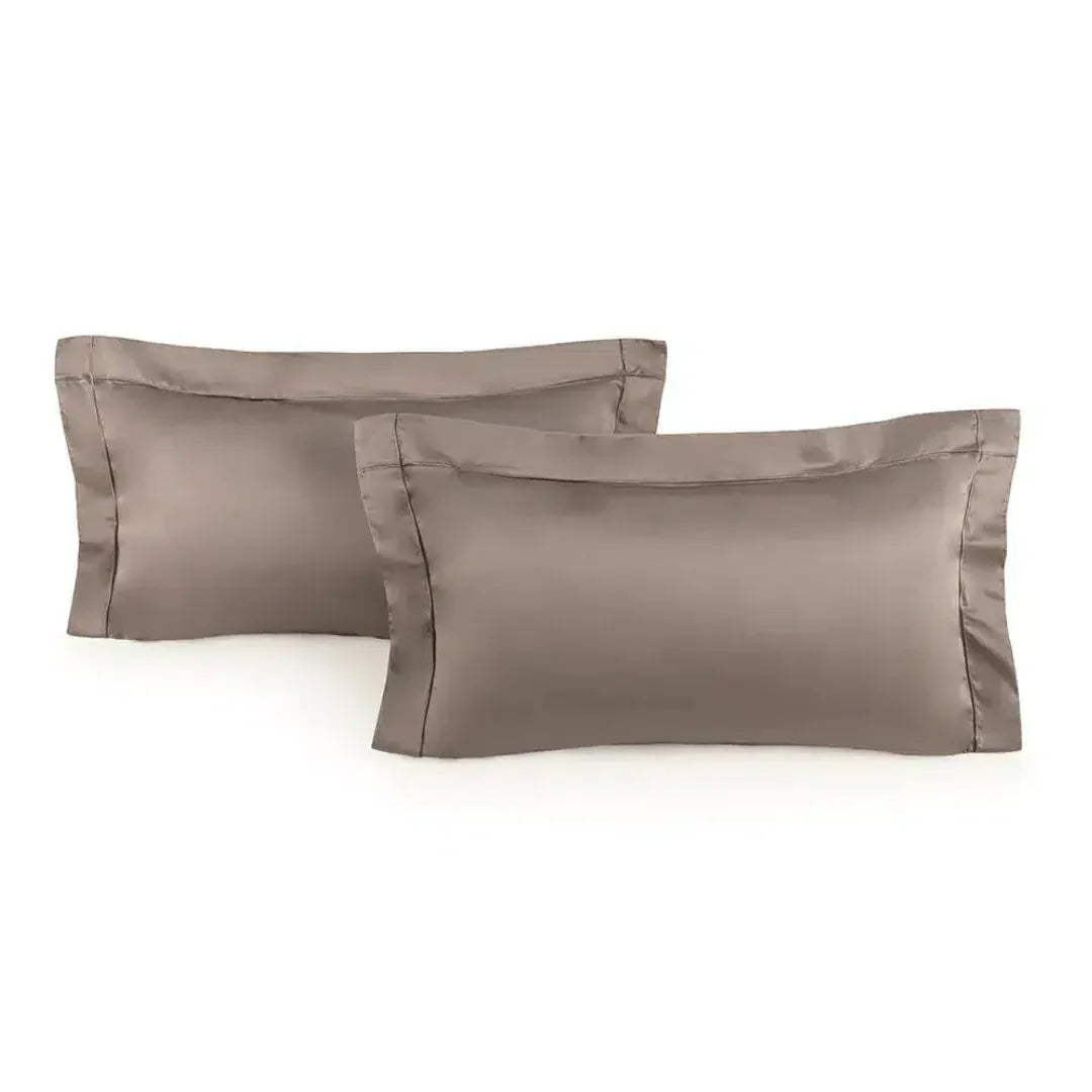 Jogo 2 Super Fronhas Girelli 300 Fios 100% Bambu Nocciola 50x90cm Trussardi