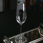 Jogo 2 Taças Champagne Vidro Dots 220ml