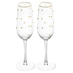 Jogo 2 Taças Champagne Vidro Dots 220ml