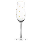 Jogo 2 Taças Champagne Vidro Dots 220ml