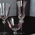 Jogo 2 Taças Champagne Vidro Lily 250ml Rosa / Cinza Wolff