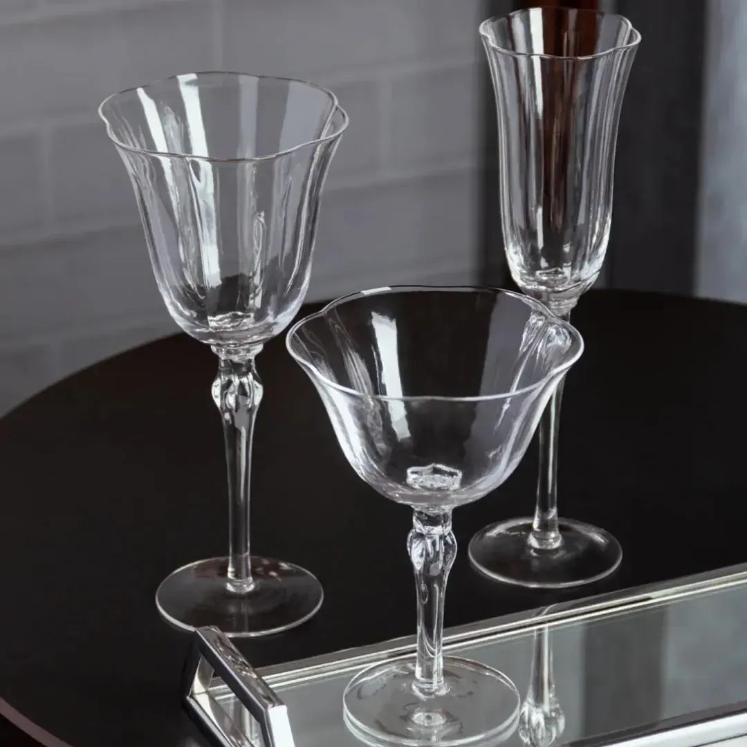 Jogo 2 Taças Champagne Vidro Lily 250ml Transparente Wolff