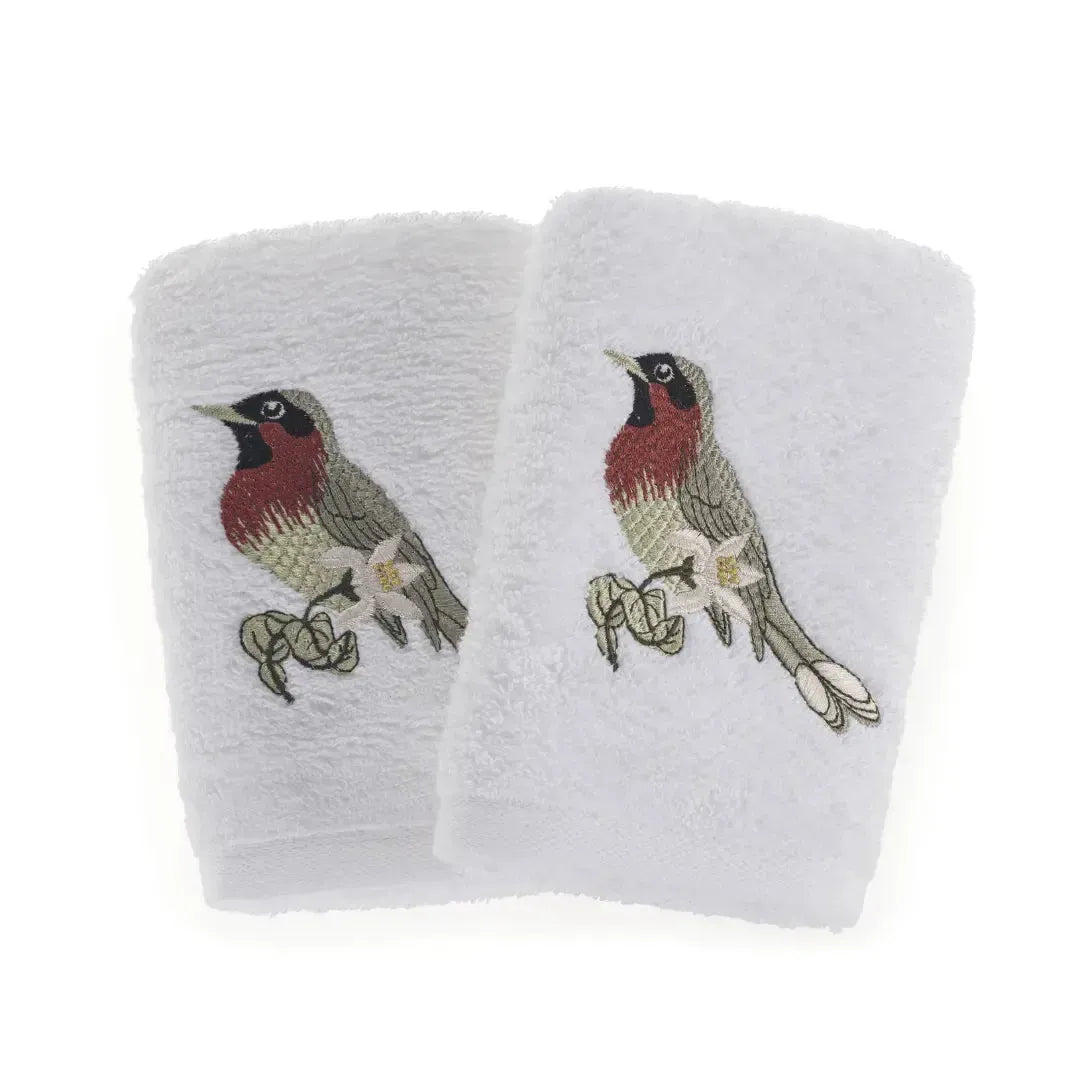 Jogo 2 Toalhas Lavabo Arancia Branco Trussardi