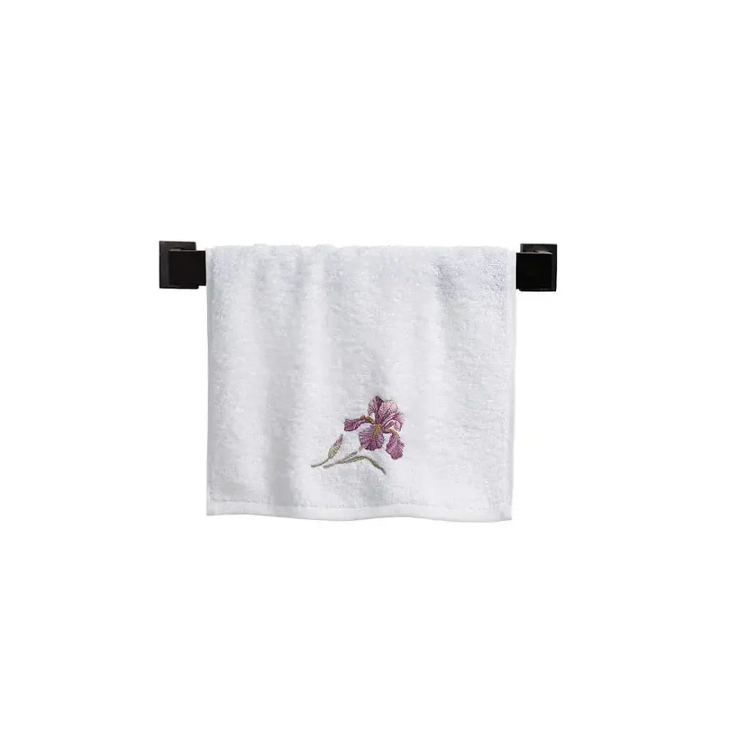 Jogo 2 Toalhas Lavabo Le Iris Bordado Branco Trussardi