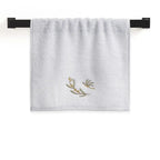 Jogo 2 Toalhas Lavabo Mimosa Branco Trussardi