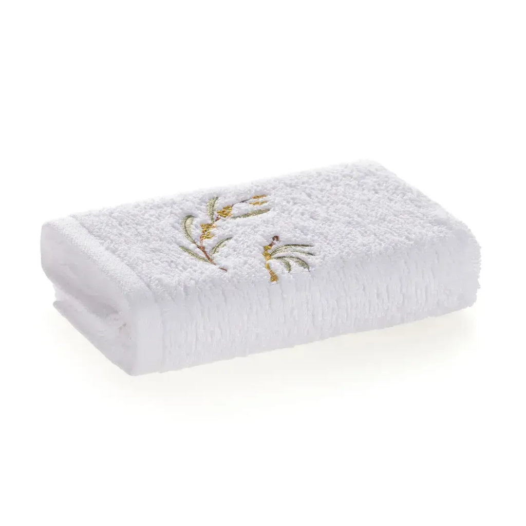 Jogo 2 Toalhas Lavabo Mimosa Branco Trussardi