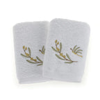 Jogo 2 Toalhas Lavabo Mimosa Branco Trussardi