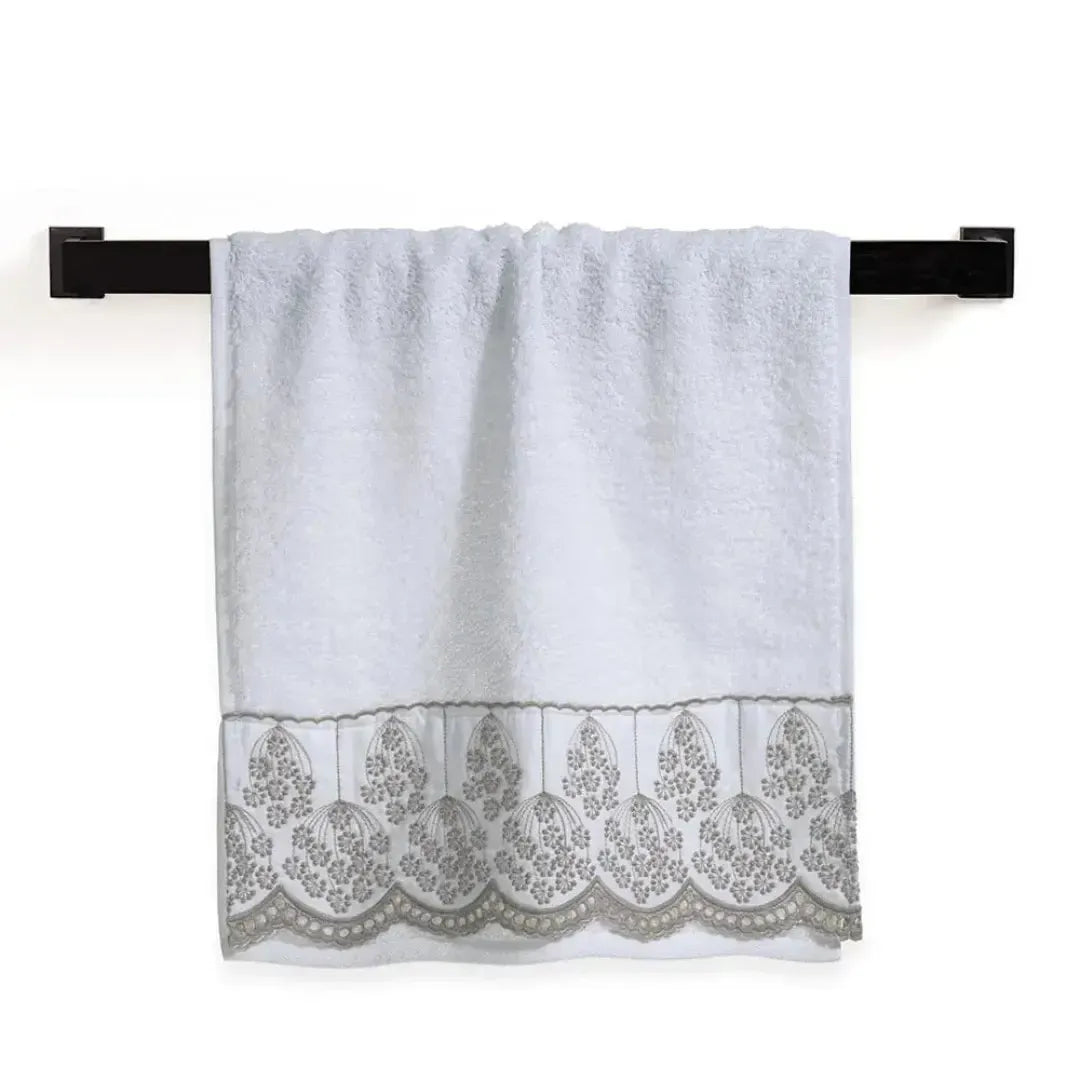 Jogo 2 Toalhas Lavabo Raffinato Bordado Branco Sortido Trussardi