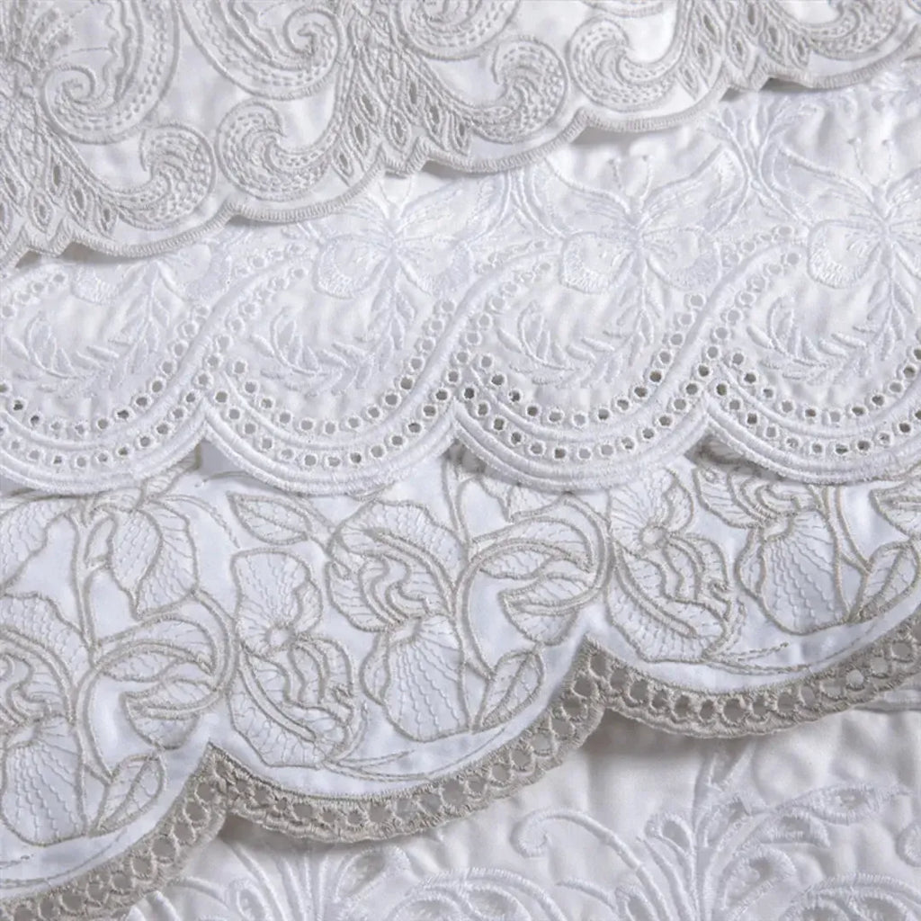 Jogo 2 Toalhas Lavabo Raffinato Bordado Branco Sortido Trussardi