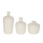 Jogo 3 Vasos em Cerâmica Off White Mart
