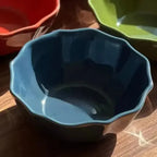 Jogo 4 Bowls Cerâmica Aurora Vermelho 500ml 6cm Scalla