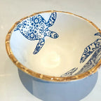 Jogo 4 Bowls Cereal Cerâmica Dolce Mare Azulejo Português Vermelho 14,5cm Maison Blanche