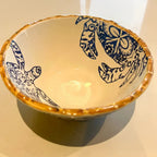 Jogo 4 Bowls Cereal Cerâmica Dolce Mare Azulejo Português Vermelho 14,5cm Maison Blanche