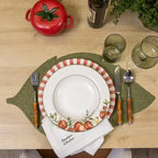 Jogo 4 Guardanapos Eco Pomodoro e Basilico Azul 45x45cm