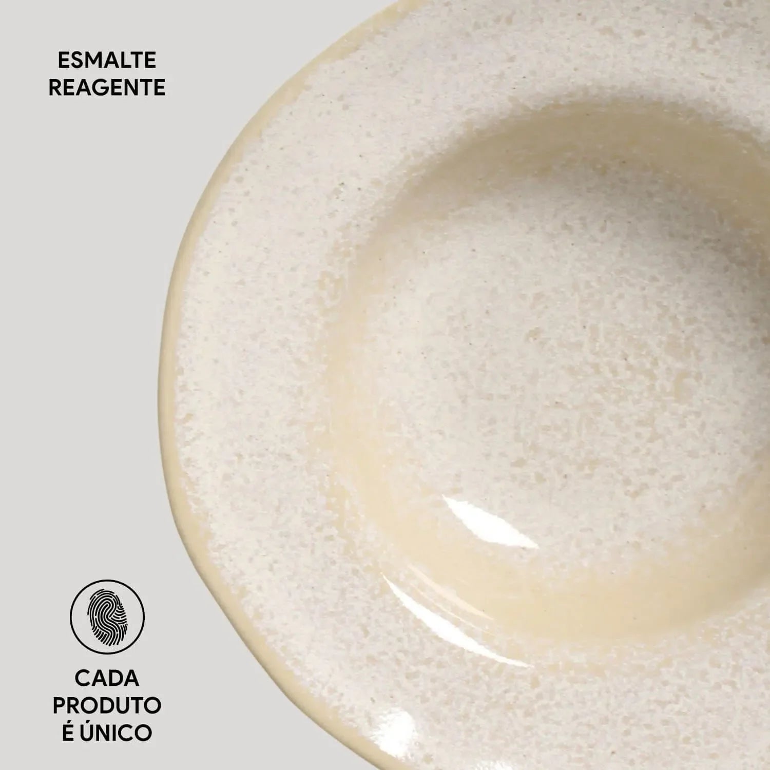 Jogo 4 Mini Pratos Chapéu Orgânico Latte 250ml 19x5,5cm Porto Brasil