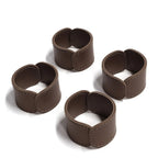 Jogo 4 Porta Guardanapos Couro Vegano Preto