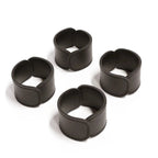 Jogo 4 Porta Guardanapos Couro Vegano Preto