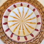 Jogo 4 Pratos de Sobremesa Cerâmica Piuma 20cm Scalla