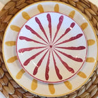 Jogo 4 Pratos de Sobremesa Cerâmica Piuma 20cm Scalla
