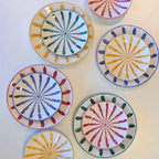 Jogo 4 Pratos de Sobremesa Cerâmica Piuma 20cm Scalla