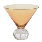 Jogo 4 Taça Sobremesa Vidro Vibrance Bubbles Âmbar Linha Sintonia 280ml