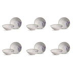 Jogo 6 Bowls Cerâmica Decorado Alfazema 300ml Alleanza