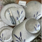Jogo 6 Bowls Cerâmica Decorado Alfazema 300ml Alleanza