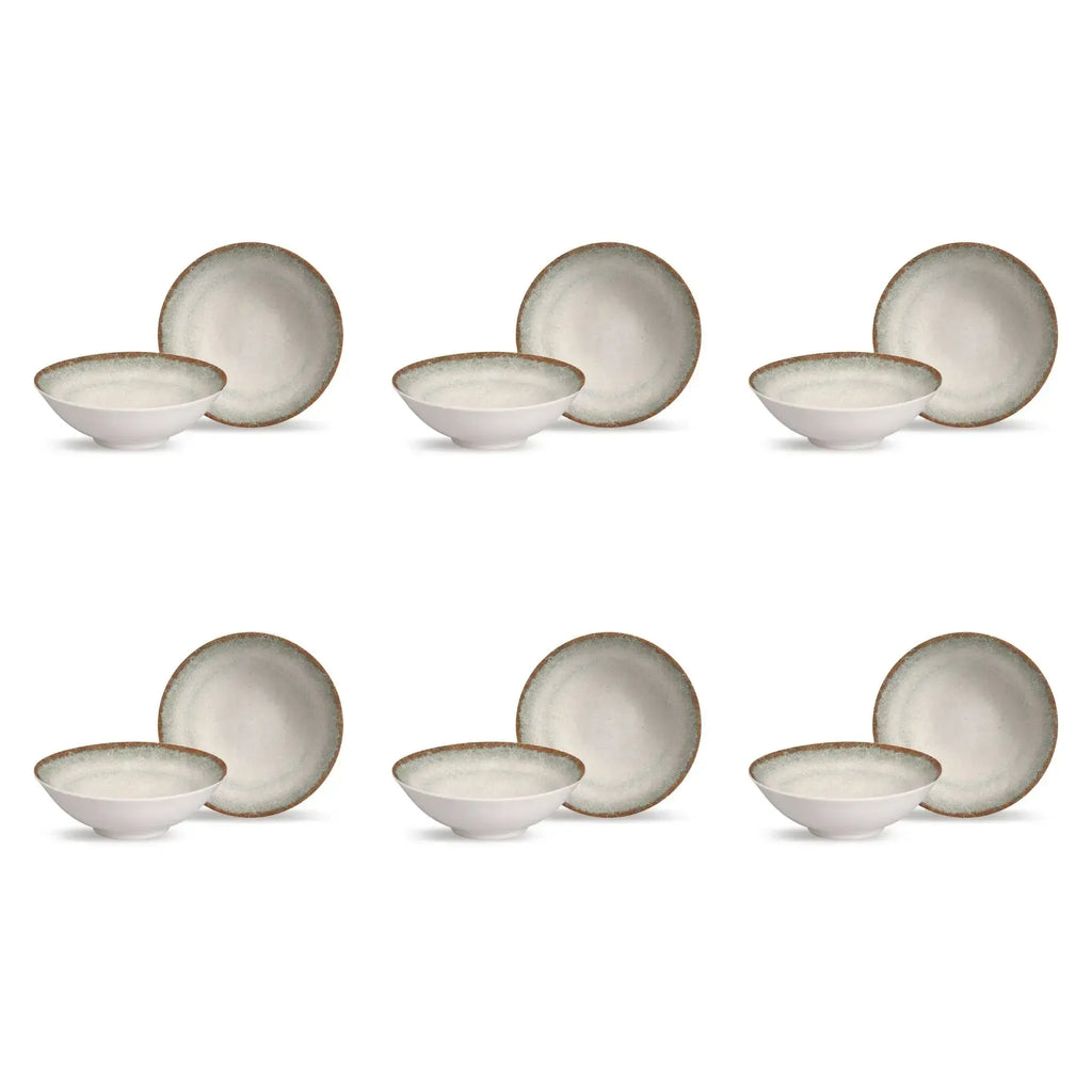 Jogo 6 Bowls Cerâmica Decorado Durban 300ml Alleanza