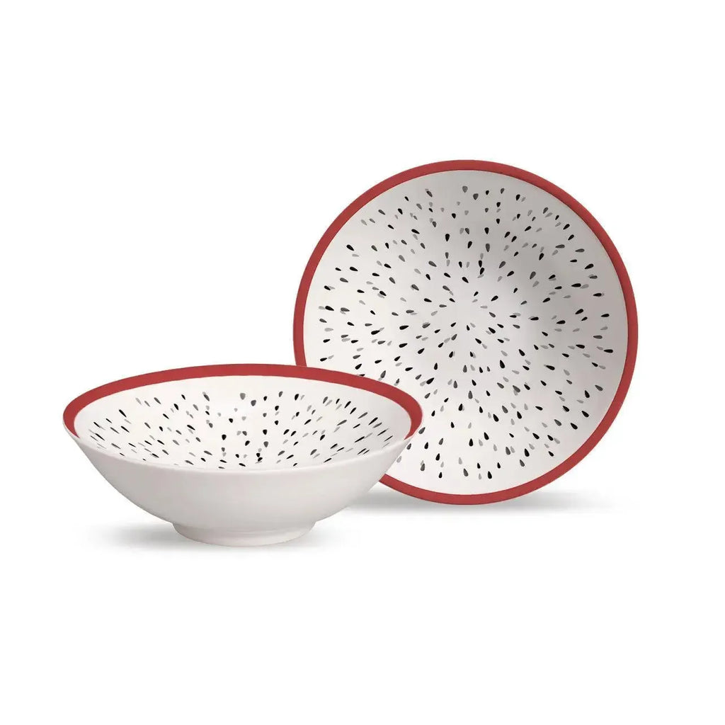 Jogo 6 Bowls Cerâmica Decorado Pitaya 300ml Alleanza