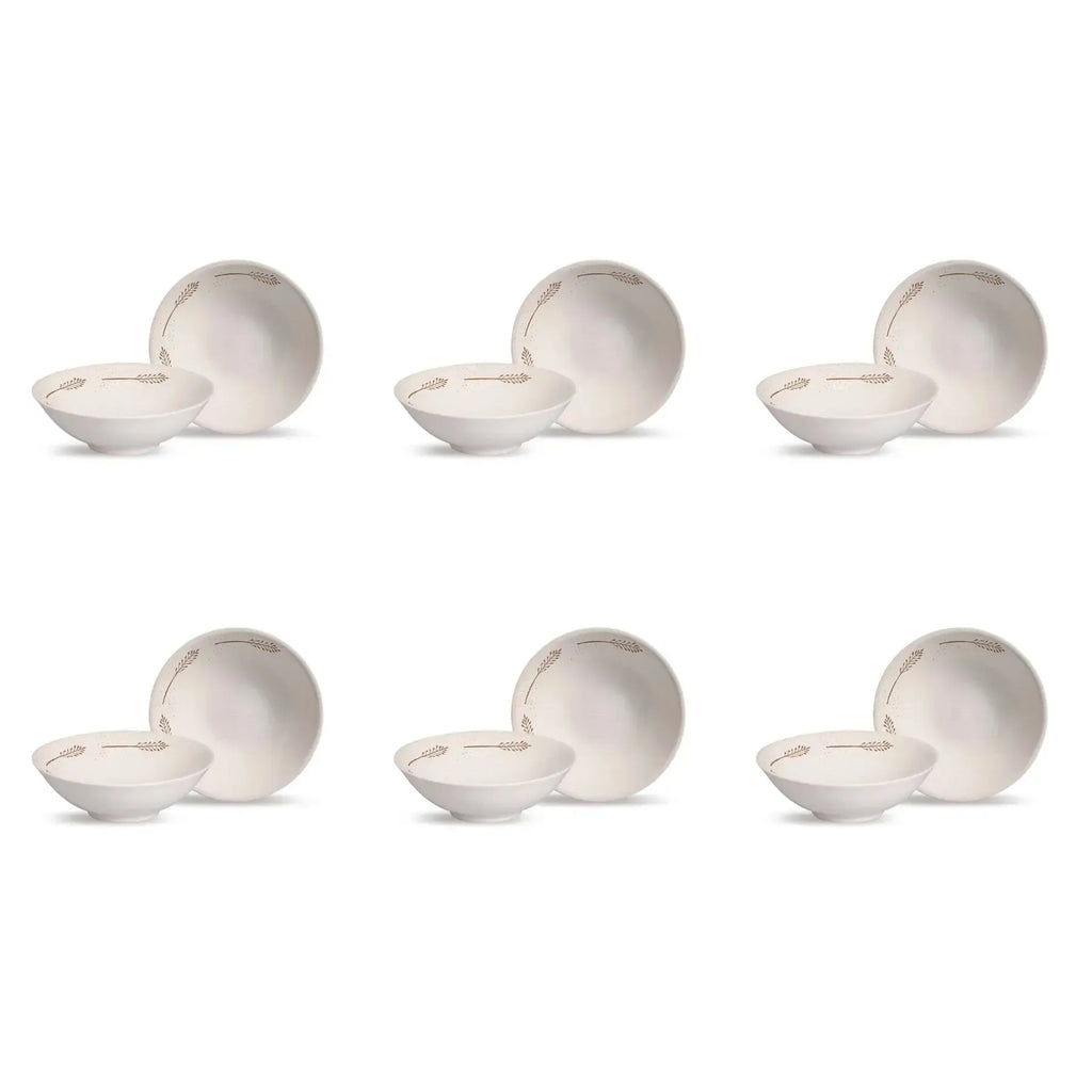 Jogo 6 Bowls Cerâmica Decorado Rendeira By Aurora 300ml Alleanza
