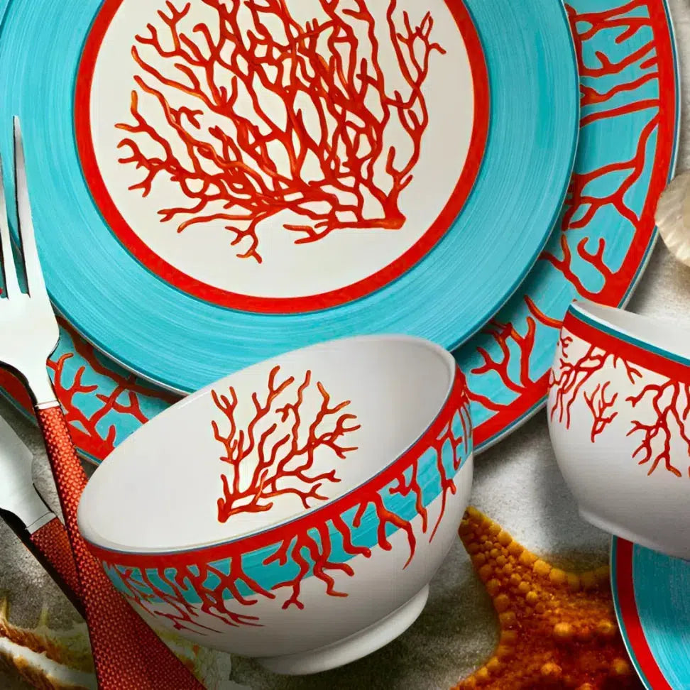Jogo 6 Bowls Cerâmica Reto Coral 480ml Scalla