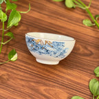 Jogo 6 Bowls Cerâmica Ypê Rosa com Filete de Ouro 450ml 7cm Scalla