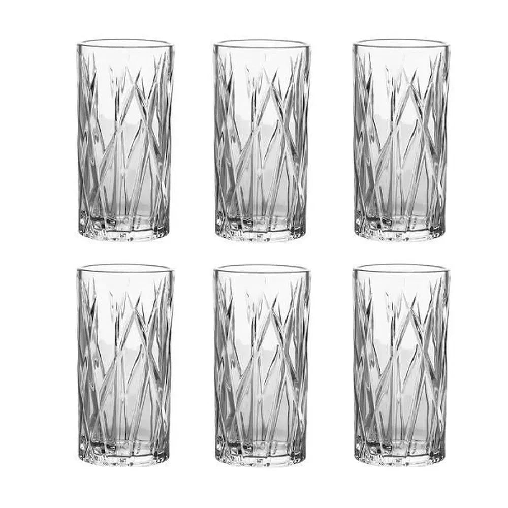 Jogo 6 Copos Altos Cristal Forest L'Hermitage 350ml