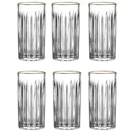 Jogo 6 Copos Altos Cristal Soho L'Hermitage 350ml
