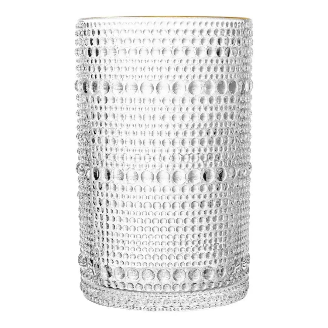 Jogo 6 Copos Altos Vidro com Fio de Ouro Dots 420ml