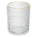 Jogo 6 Copos Baixos Vidro com Fio de Ouro Dots 340ml